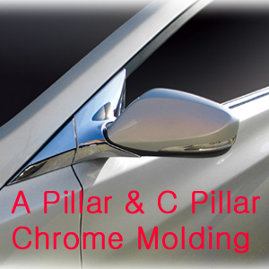 [ Elantra 2010~ ï¼ˆAvante MD) auto parts ] A Pillar & Cpillar Chrome molding